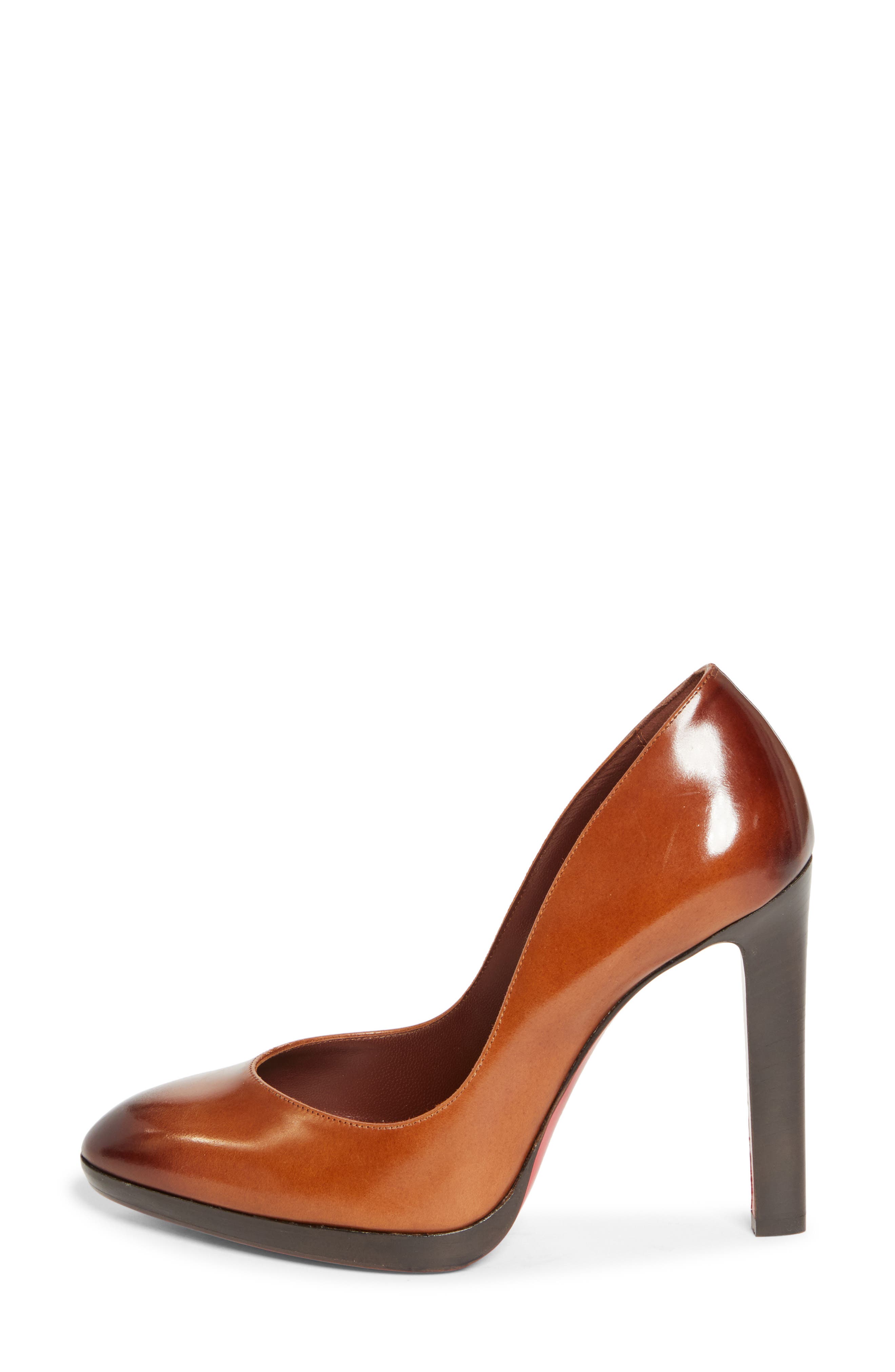 Christian Louboutin Fannylove Alta Pump, Alternate, color, Dark Carmine/ Brown