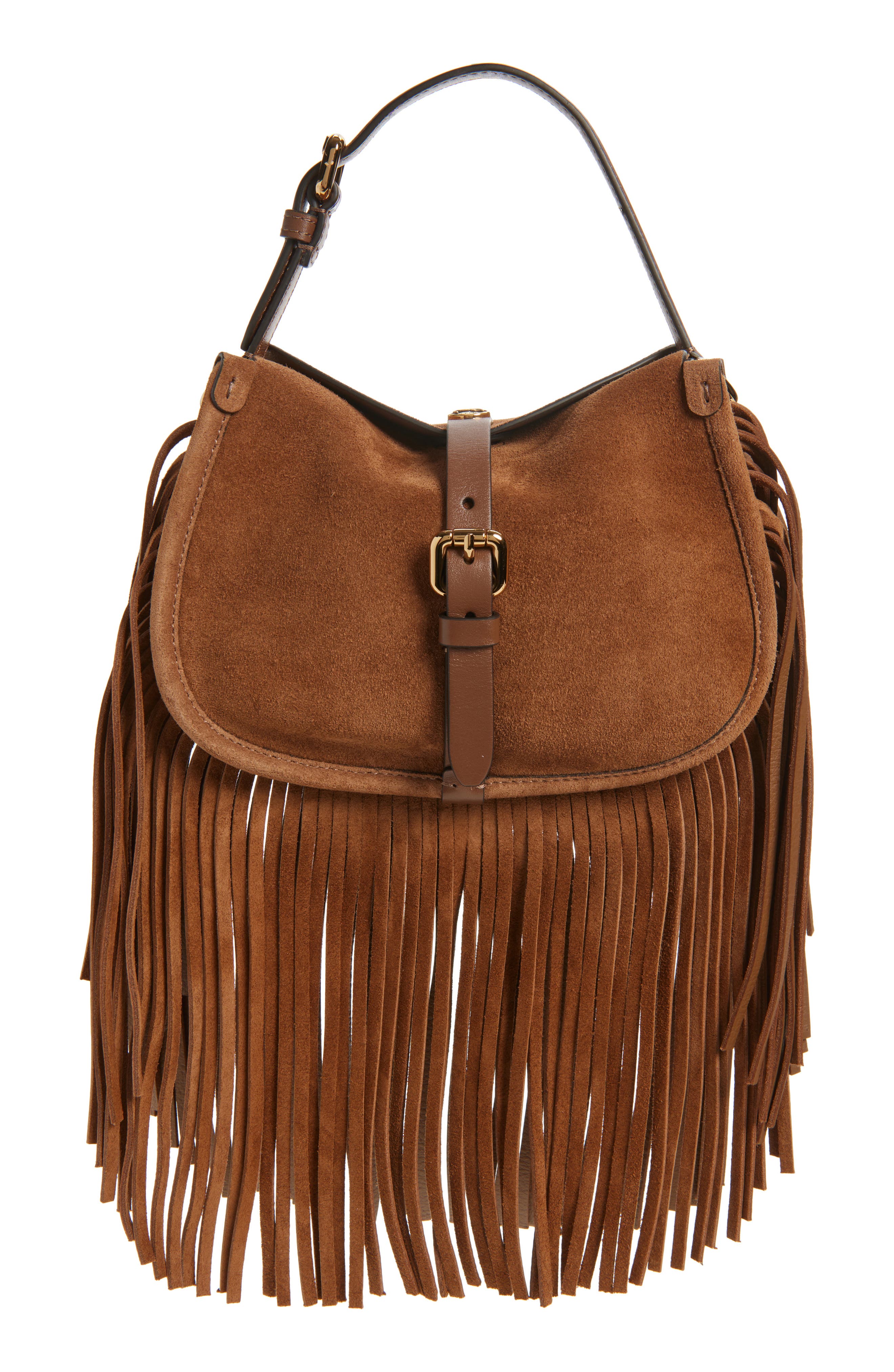 Etro Small Fringe Bag, Main, color, Biscotto
