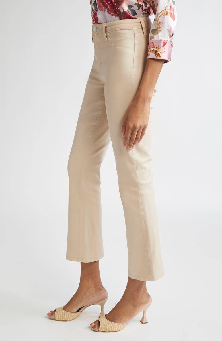 L'AGENCE Tati High Waist Ankle Micro Bootcut Jeans, Alternate, color, Cement Coated