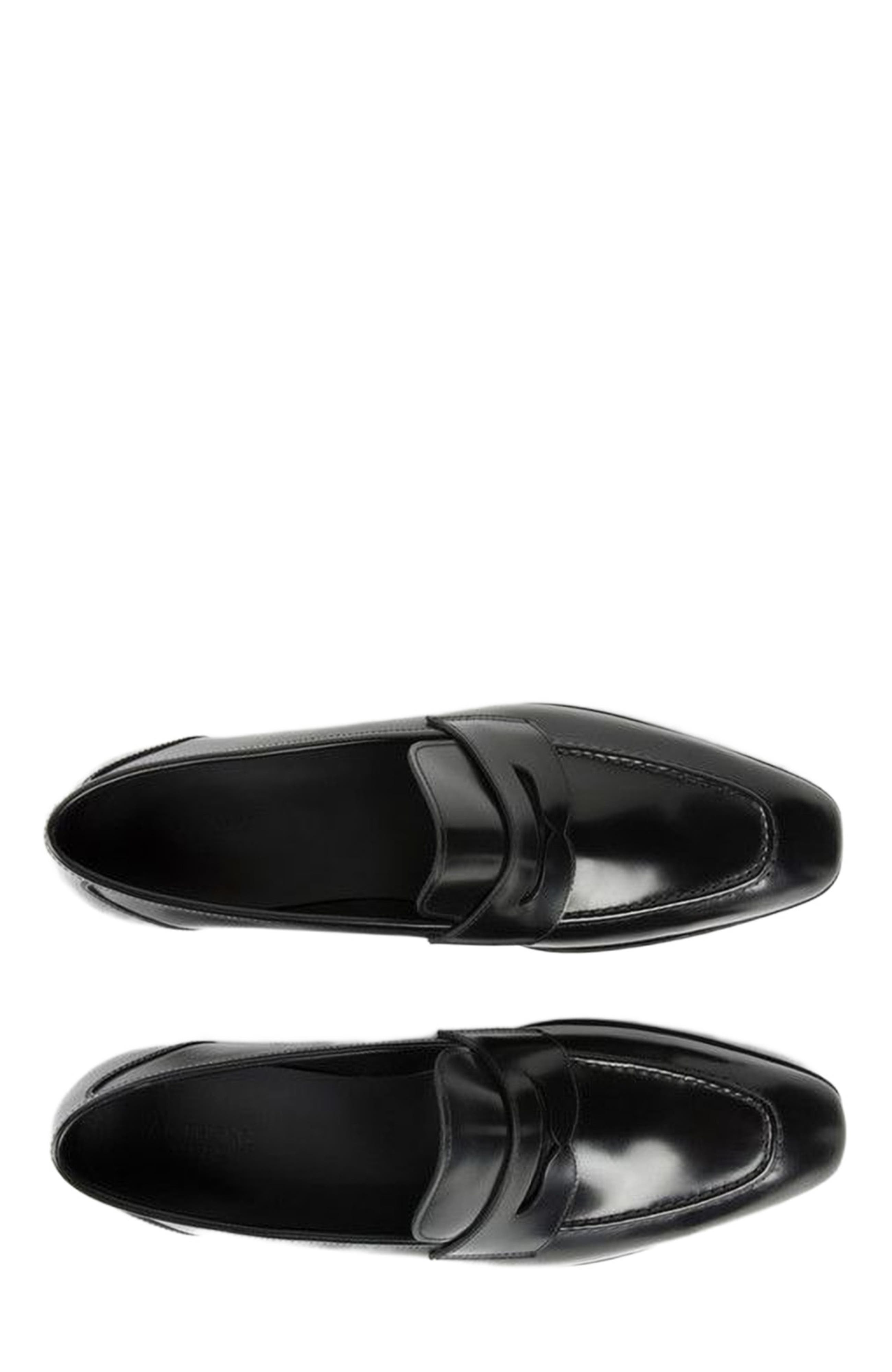 Anthony Veer Belmont Penny Loafer, Alternate, color, Onyx Shine Black