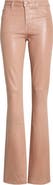 L'AGENCE Ruth High Waist Raw Hem Ankle Coated Flare Jeans