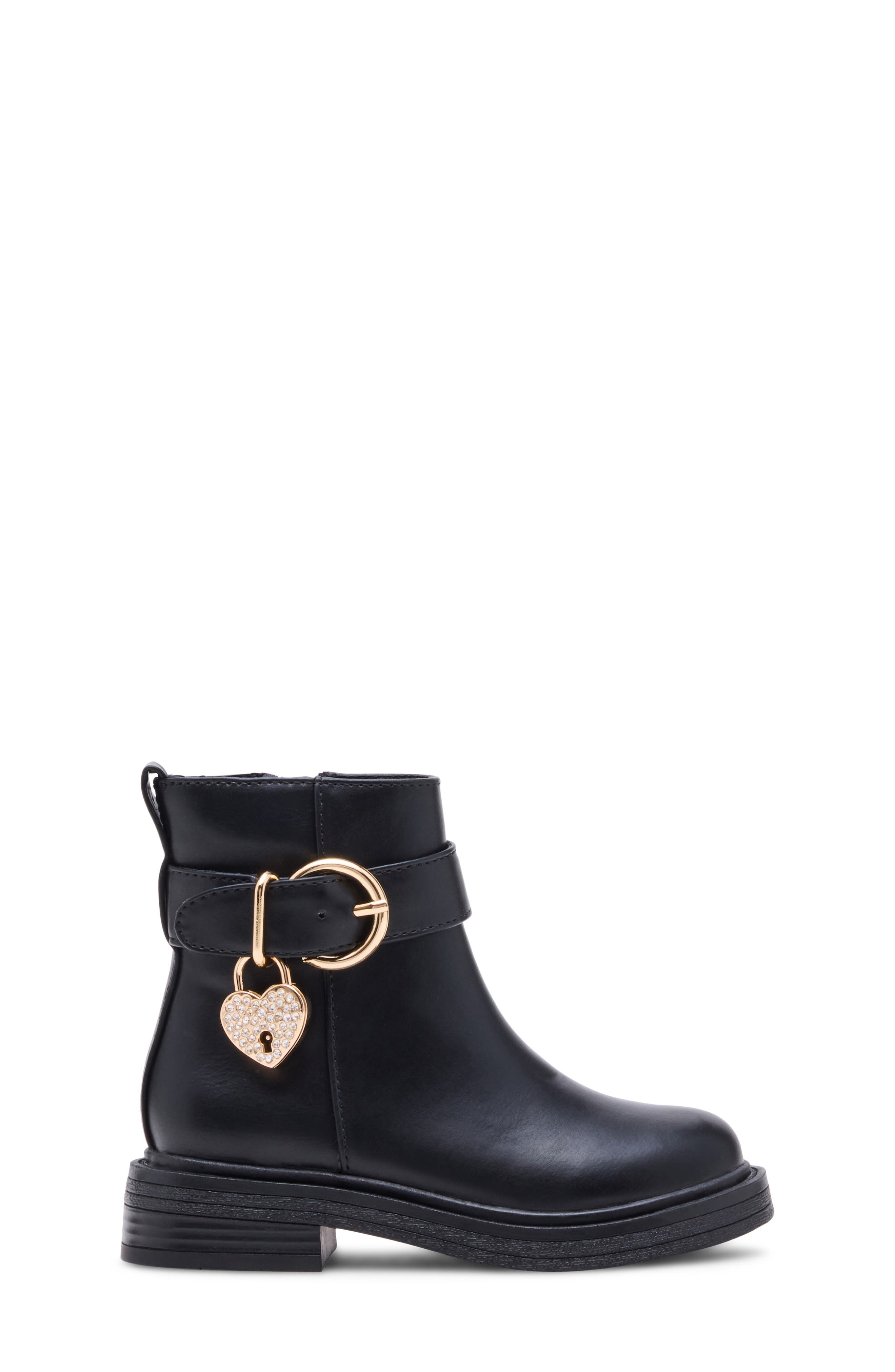 Steve Madden Kids' Locket Bootie, Alternate, color, Black