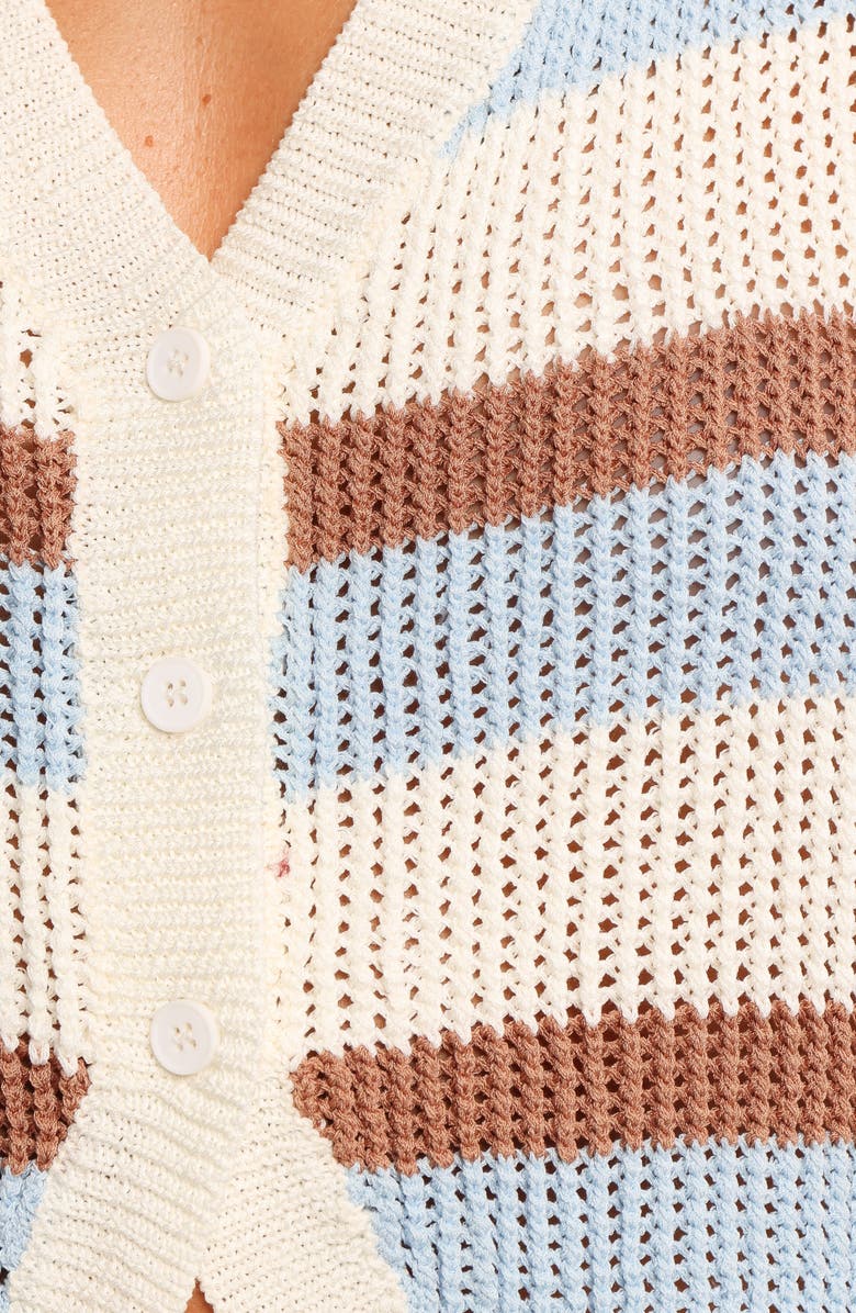 Petal & Pup Talia Stripe Sweater Vest, Alternate, color, Tan Blue