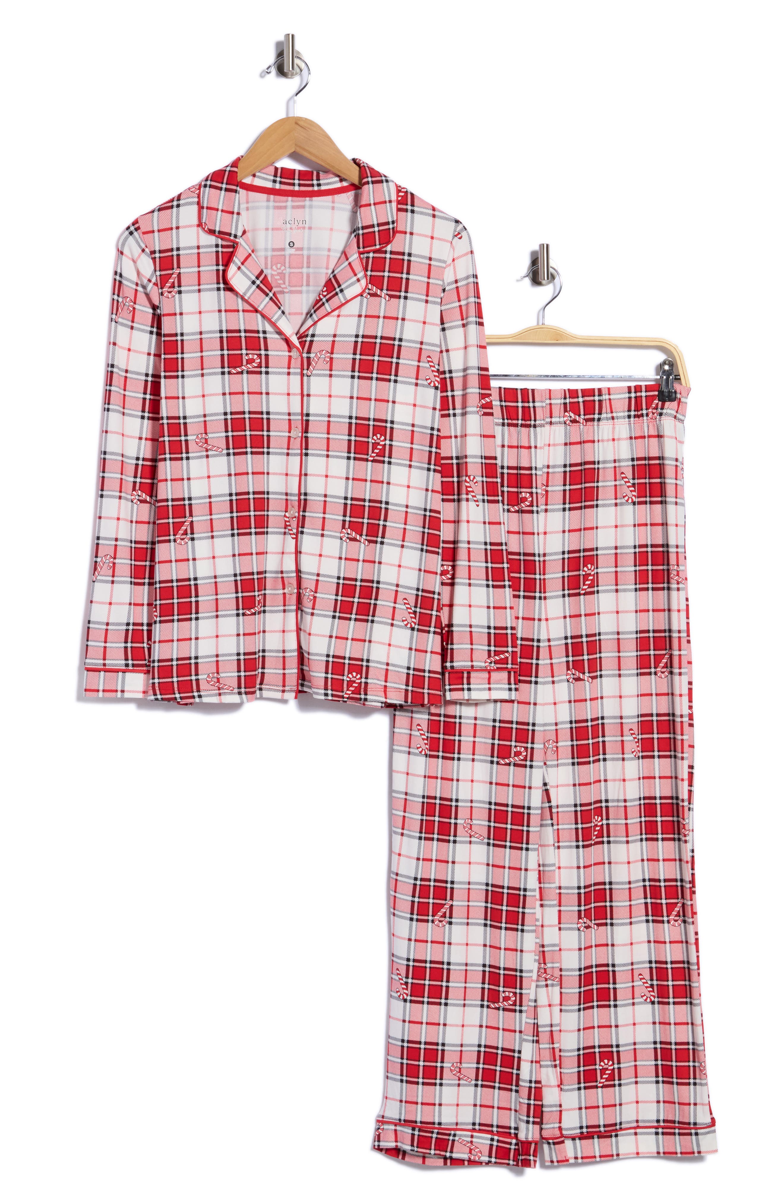 For Mom Candy Cane Plaid Two-Piece Pajamas