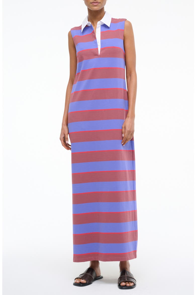 Julius Sleeveless Polo Maxi Dress, Main, color, ATLAS RUGBY STRIPE