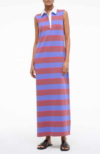 STAUD Julius Sleeveless Polo Maxi Dress