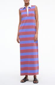 STAUD Julius Sleeveless Polo Maxi Dress