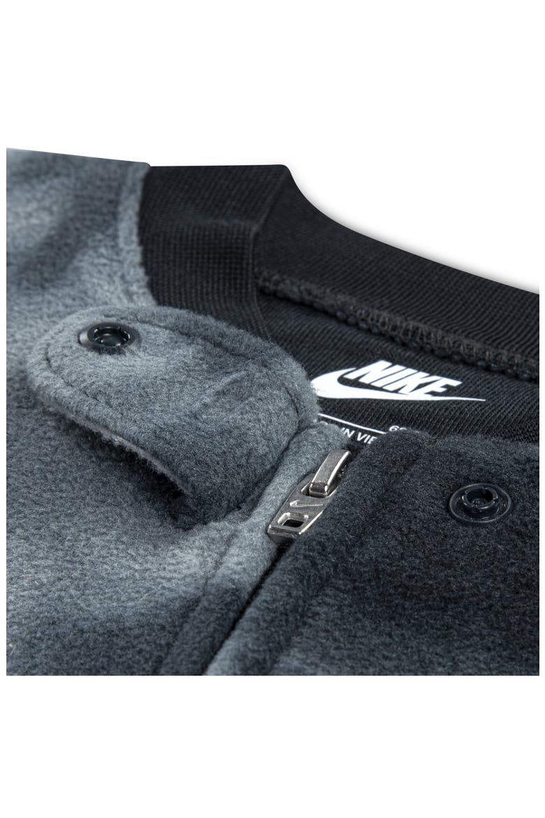Kids' Futura Storm Microfleece Footie, Alternate, color, DARK SMOKE GREY