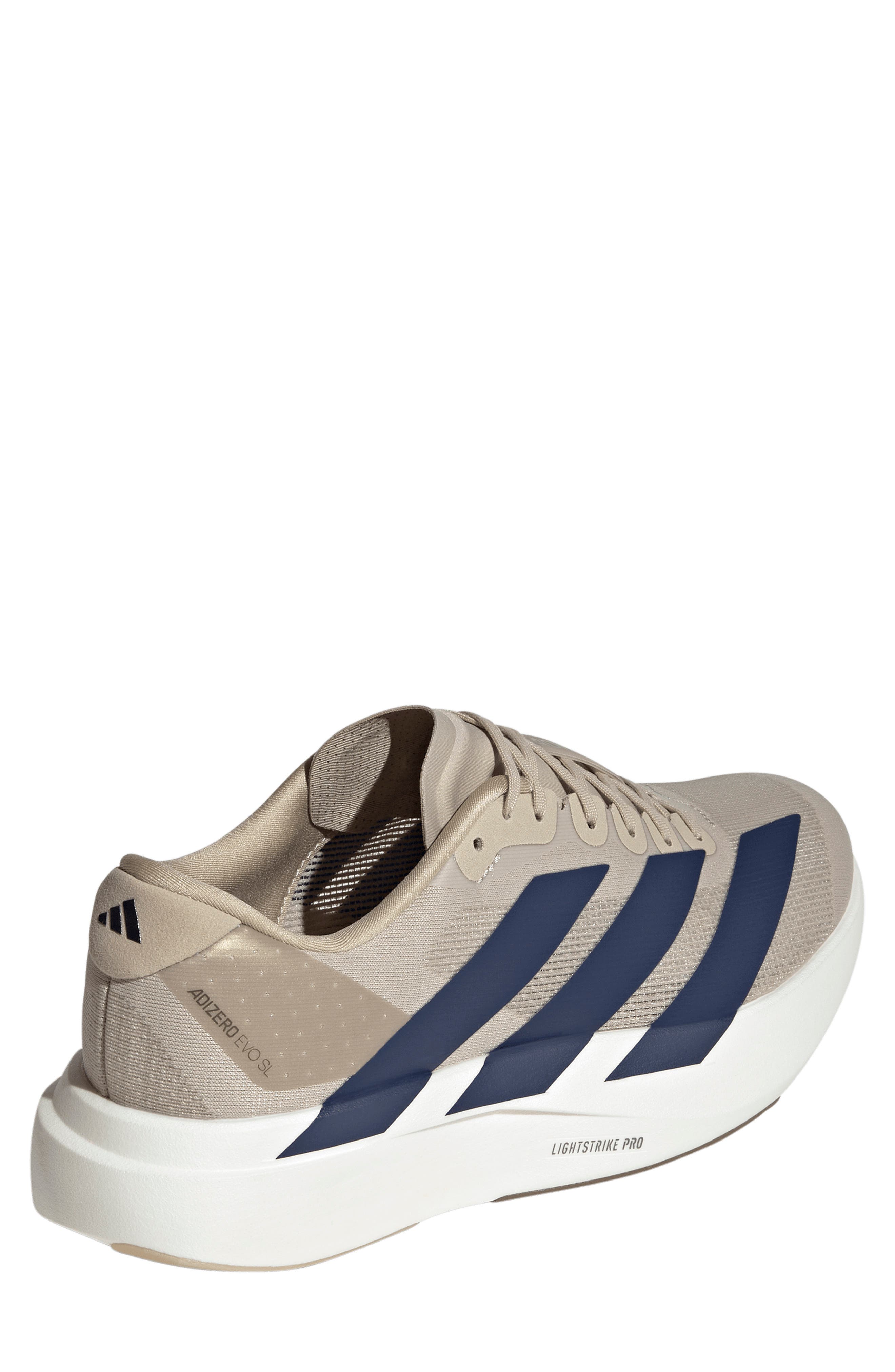 Adizero Evo SL Running Shoe, Alternate, color, KHAKI/ NIGHT INDIGO/ KHAKI