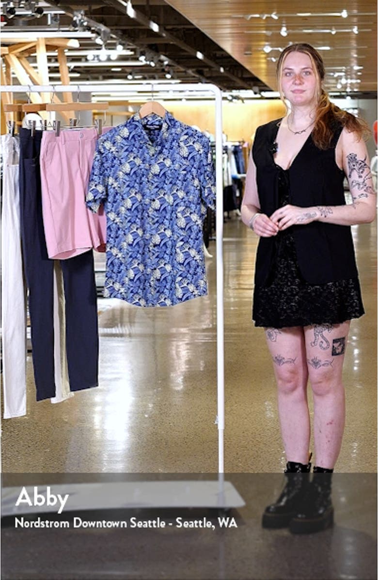 Leeward Trim Fit Short Sleeve Performance Button-Up Shirt, sales video thumbnail