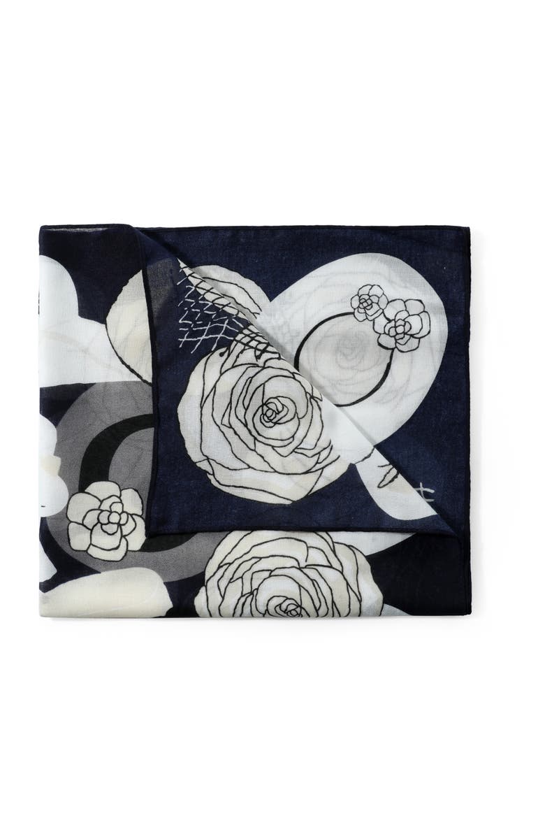 The Bahia Scarf, Alternate, color, Blue/White