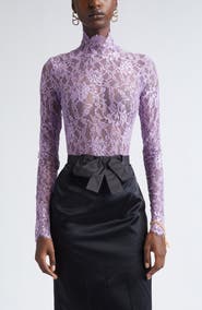 Valentino Sheer Lace Bodysuit