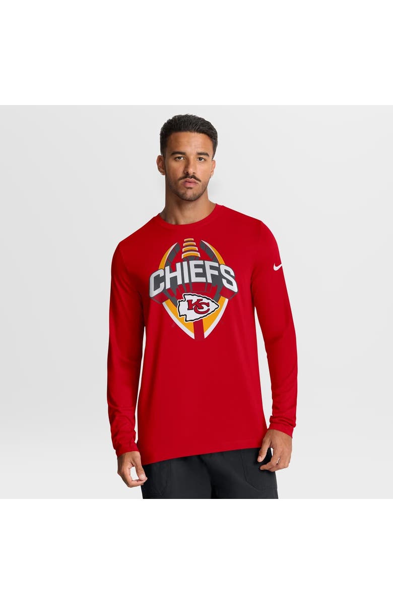 Nike Men's Nike Red Kansas City Chiefs Primetime Legend Icon Performance Long Sleeve T-Shirt, Main, color, Red