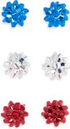Leith Set of 3 Bow Stud Earrings