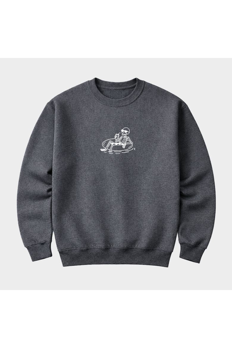 Floating Skeleton Sweatshirt, Alternate, color, Dark Heather