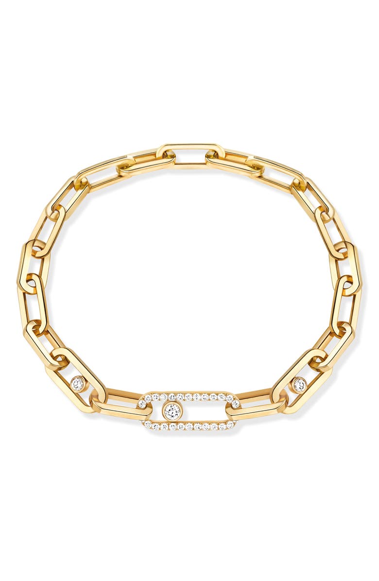Messika Move Link Diamond Bracelet, Main, color, Yellow Gold