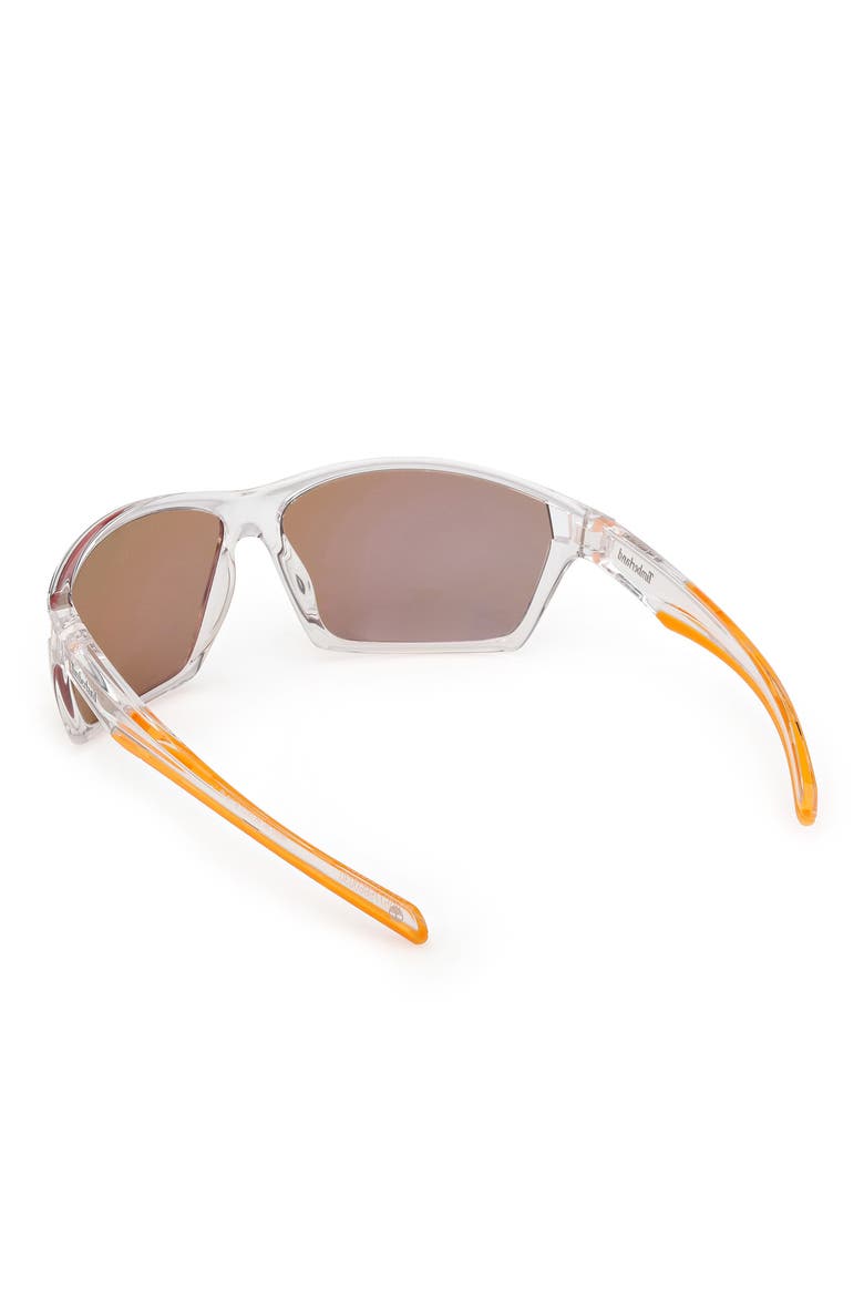66mm Sunglasses, Alternate, color, CRYSTAL / BROWN POLARIZED