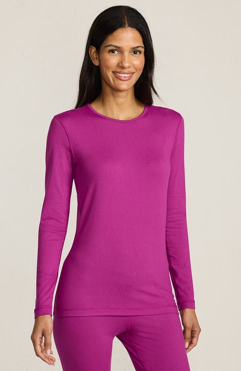 Lands' End Baselayer Cozy Thermaskin Crewneck Top