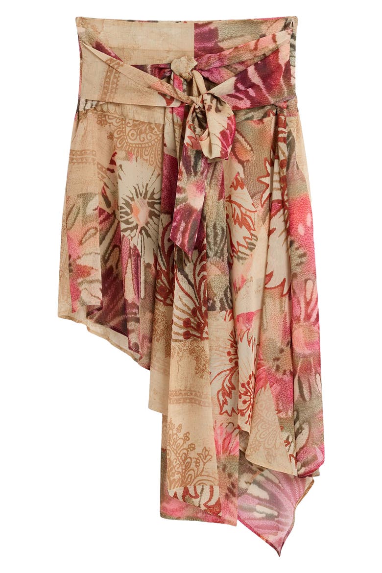 Asymmetric Skirt, Alternate, color, MULTI