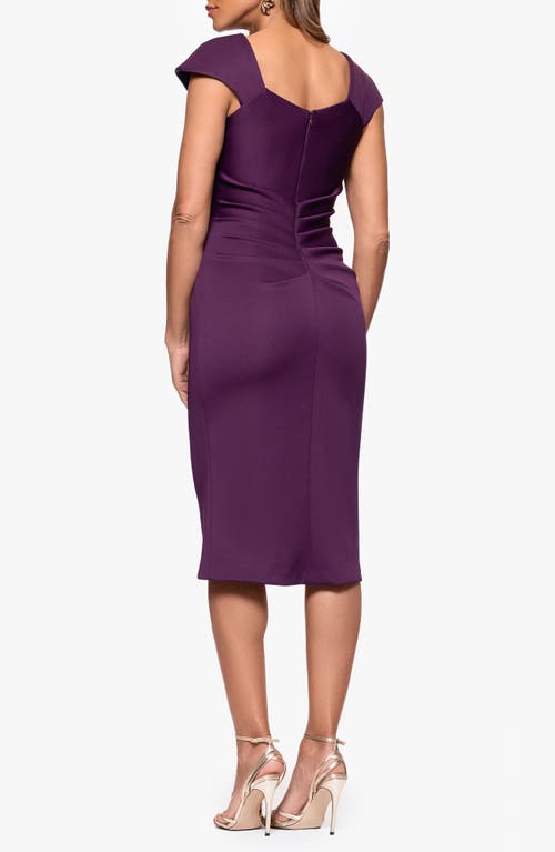 Xscape Evenings Asymmetric Scuba Crepe Cocktail Dress