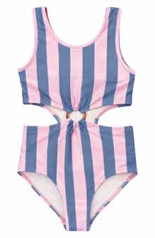 PixieLane Kids' Ring Cutout One-Piece Swimsuit