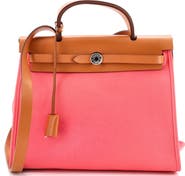 Pre-Owned Hermes Herbag Zip Leather and Toile 31