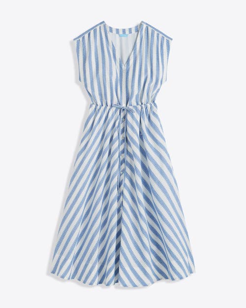 Draper James Haven Short Sleeve Midi Shirtdress In Blue