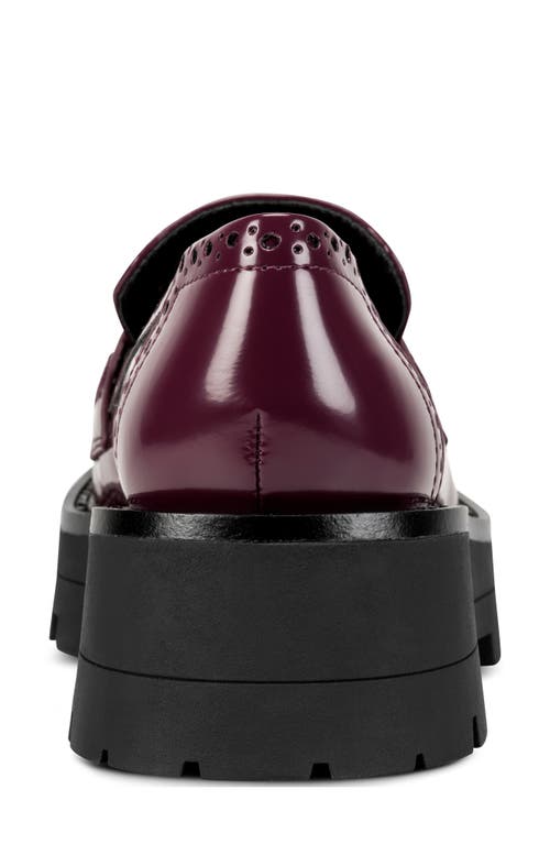 Dkny Sahana Platform Penny Loafer In Burgundy