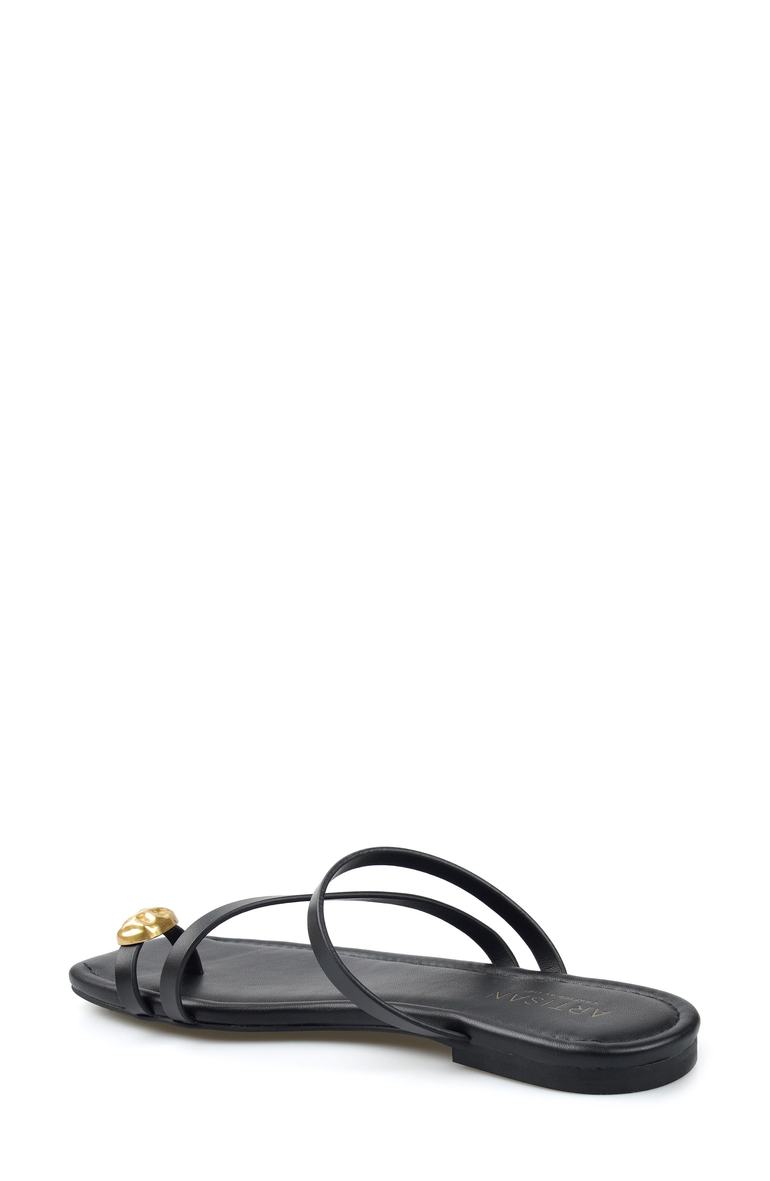 Sioban Leather Sandal, Alternate, color, BLACK LEATHER