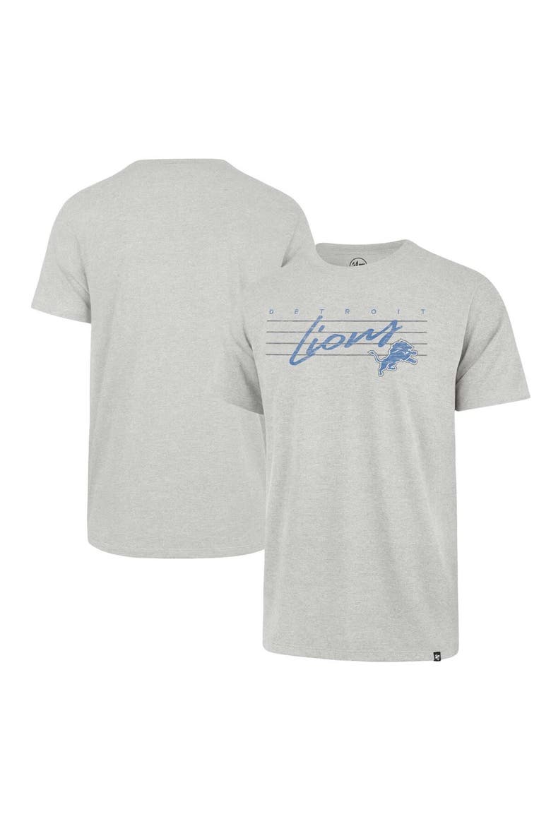 Men's '47 Gray Detroit Lions Downburst Franklin T-Shirt, Main, color, Gray
