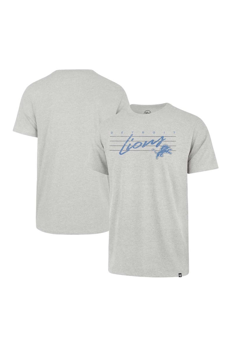 '47 Men's '47 Gray Detroit Lions Downburst Franklin T-Shirt, Main, color, Gray