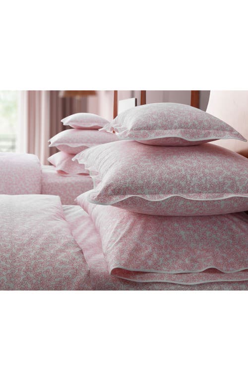 Matouk Margot 500 Thread Count Cotton Percale Duvet Cover In Pink