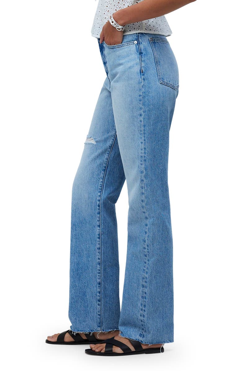 Madewell '90s Ripped Straight Leg Jeans, Alternate, color, Revoir Wash