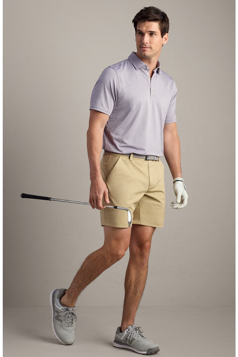 Drive Time Performance Polo, Alternate, color, PURPLE SMOKE STRIPE