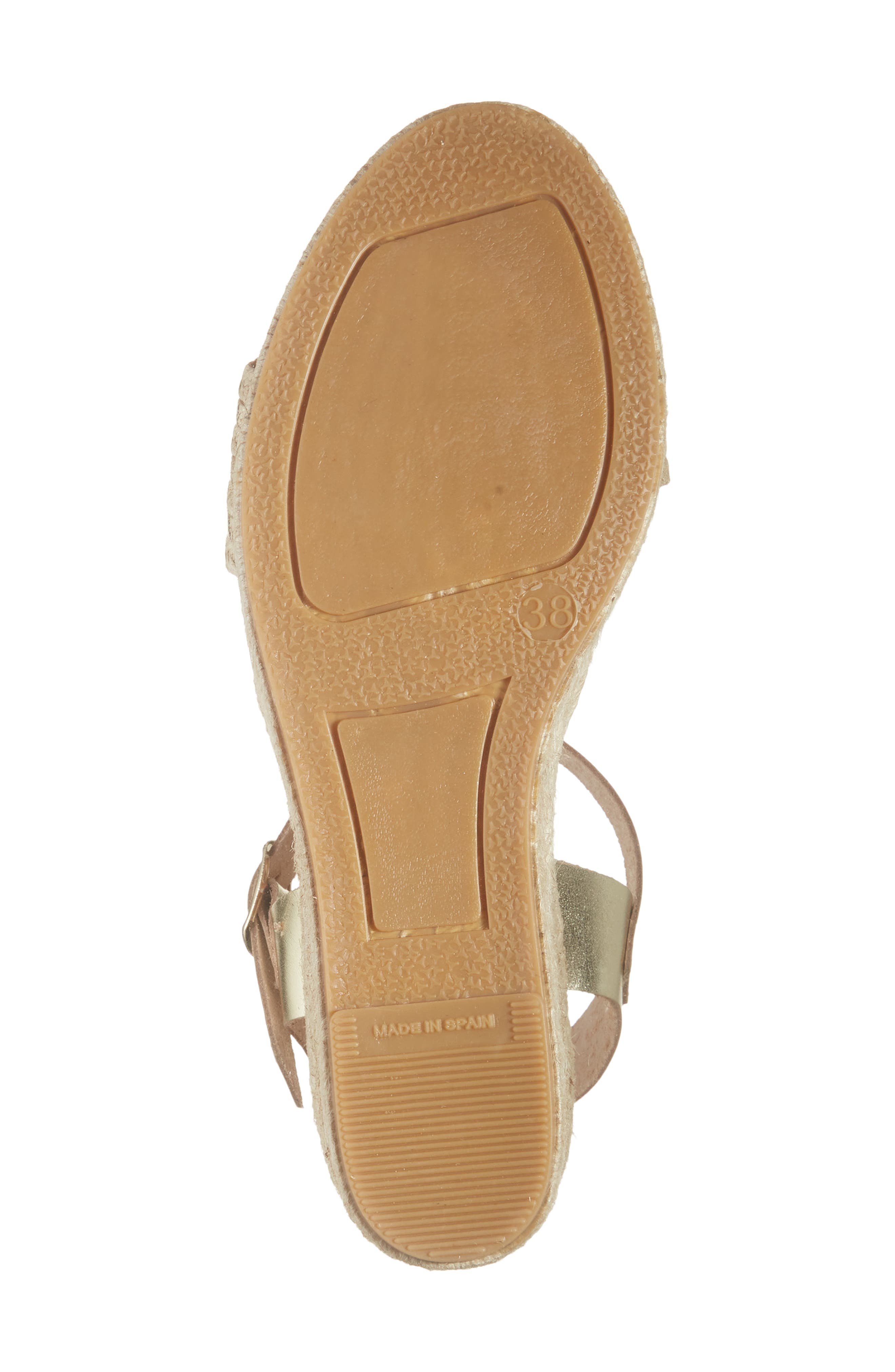 Cordani Eloise Ankle Strap Espadrille Platform Wedge Sandal, Alternate, color, Platino