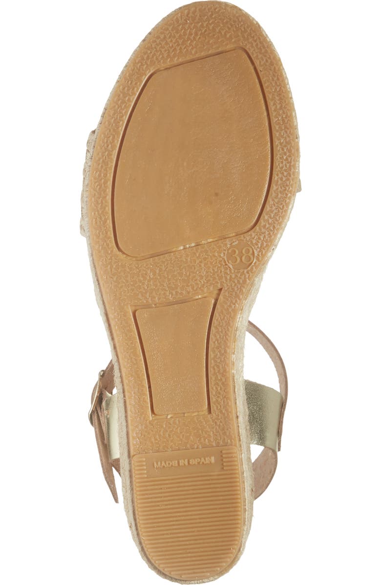 Cordani Eloise Ankle Strap Espadrille Platform Wedge Sandal, Alternate, color, Platino