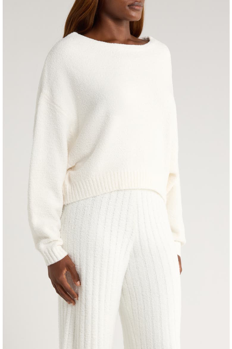 Novalie Slouchy Pullover Lounge Sweater, Alternate, color, CRM