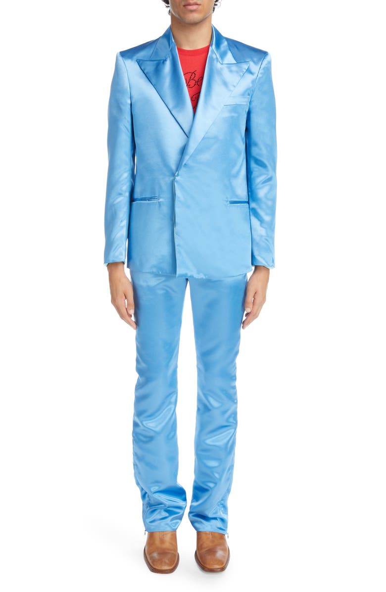 Acne Studios Satin Suit Jacket, Alternate, color, 
