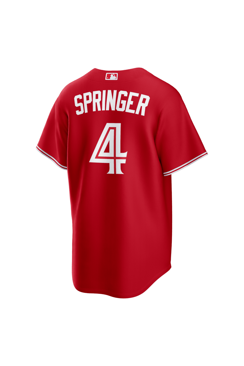 Men's Nike George Springer Red Toronto Blue Jays Canada Day Replica Jersey, Alternate, color, Red