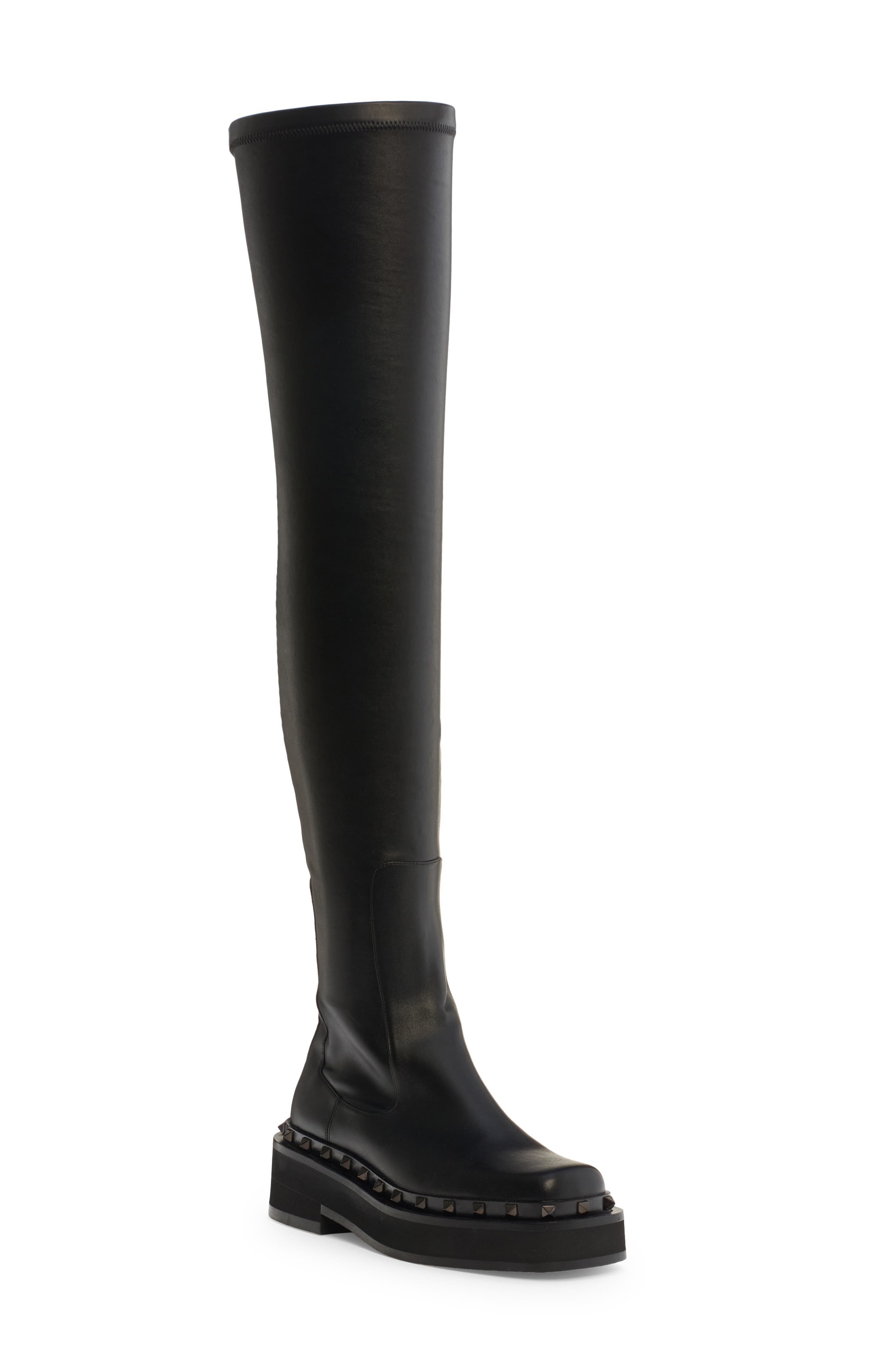 Valentino Garavani M-Way Rockstud Platform Over the Knee Boot, Main, color, 