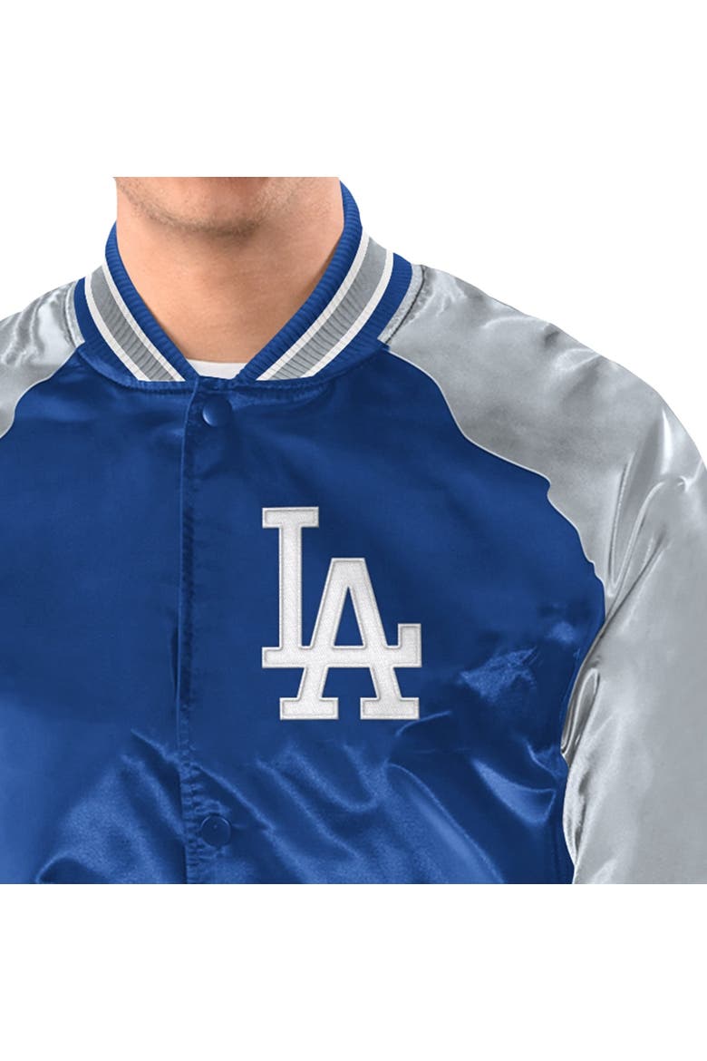Men's Starter Royal/Gray Los Angeles Dodgers Raglan Blitz Varsity Jacket, Alternate, color, Royal
