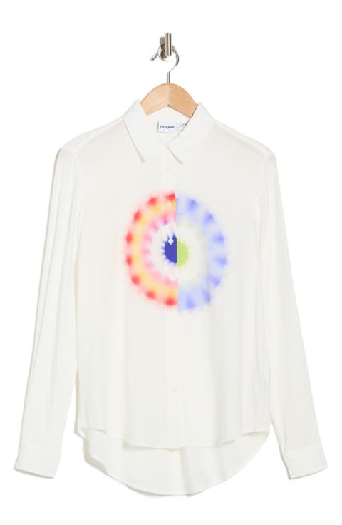 Tie Dye Button-Up Shirt