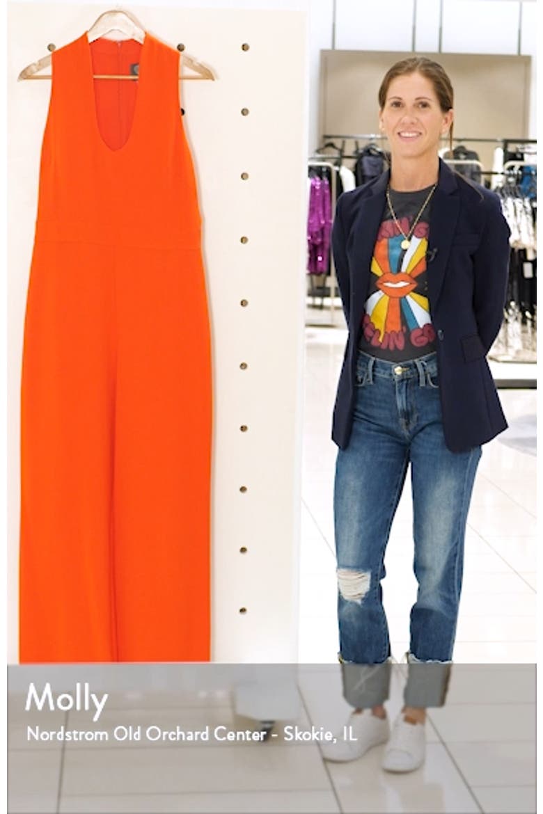 U-Neck Sleeveless Kors Crepe Jumpsuit video