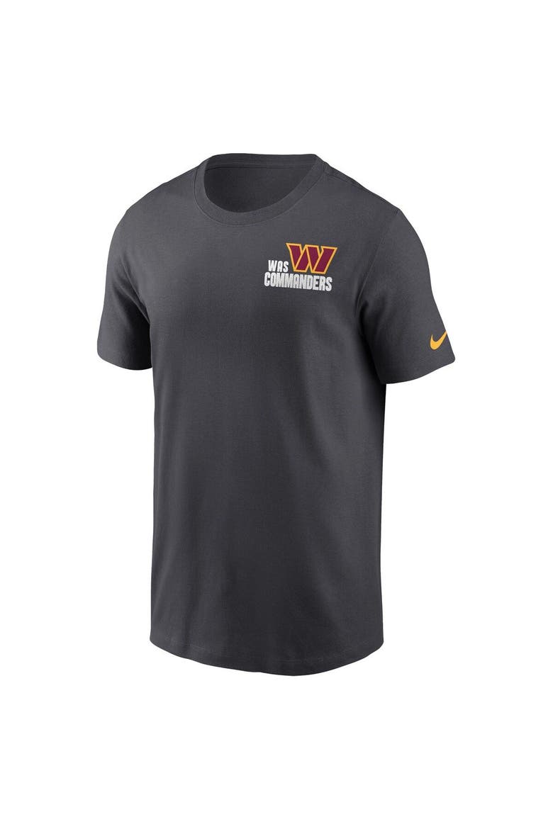 Men's Nike Anthracite Washington Commanders Blitz Essential T-Shirt, Alternate, color, Anthracite
