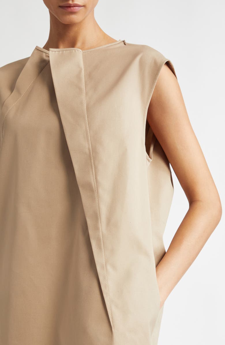 MM6 Maison Margiela Pleated Cotton Gabardine Minidress, Alternate, color, 