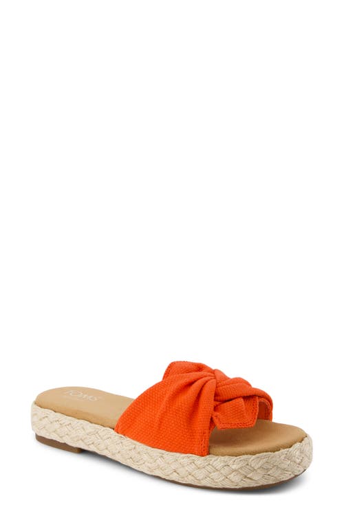 Toms Abby Plaftorm Slide Sandal In Red