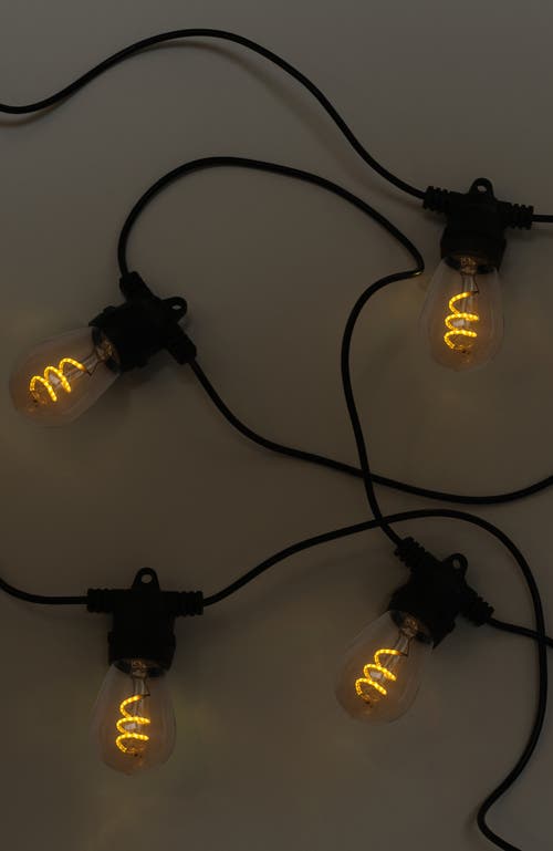 Brightech Solar-powered Weatherproof Led Spiral Filament Heavy Duty Outdoor String Lights In 48 Ft 15 Bulbs | Soft White