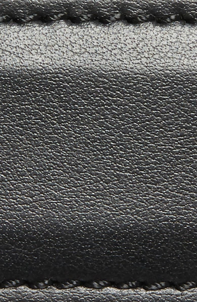 Moschino Logo Plate Leather Belt, Alternate, color,