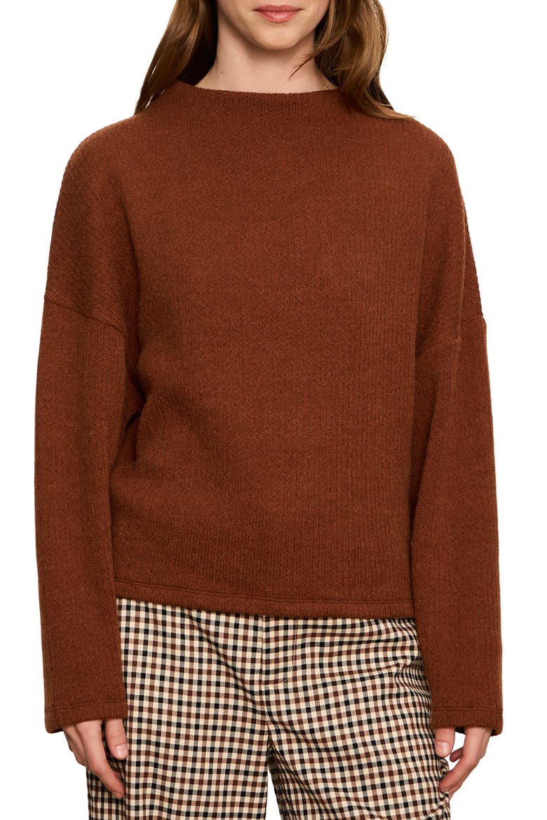 Dolman Sleeve Sweater, Main, color, BURNT COCOA BROWN