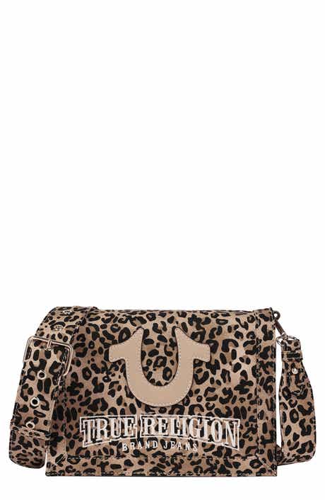 Bling Logo Leopard Messenger Bag